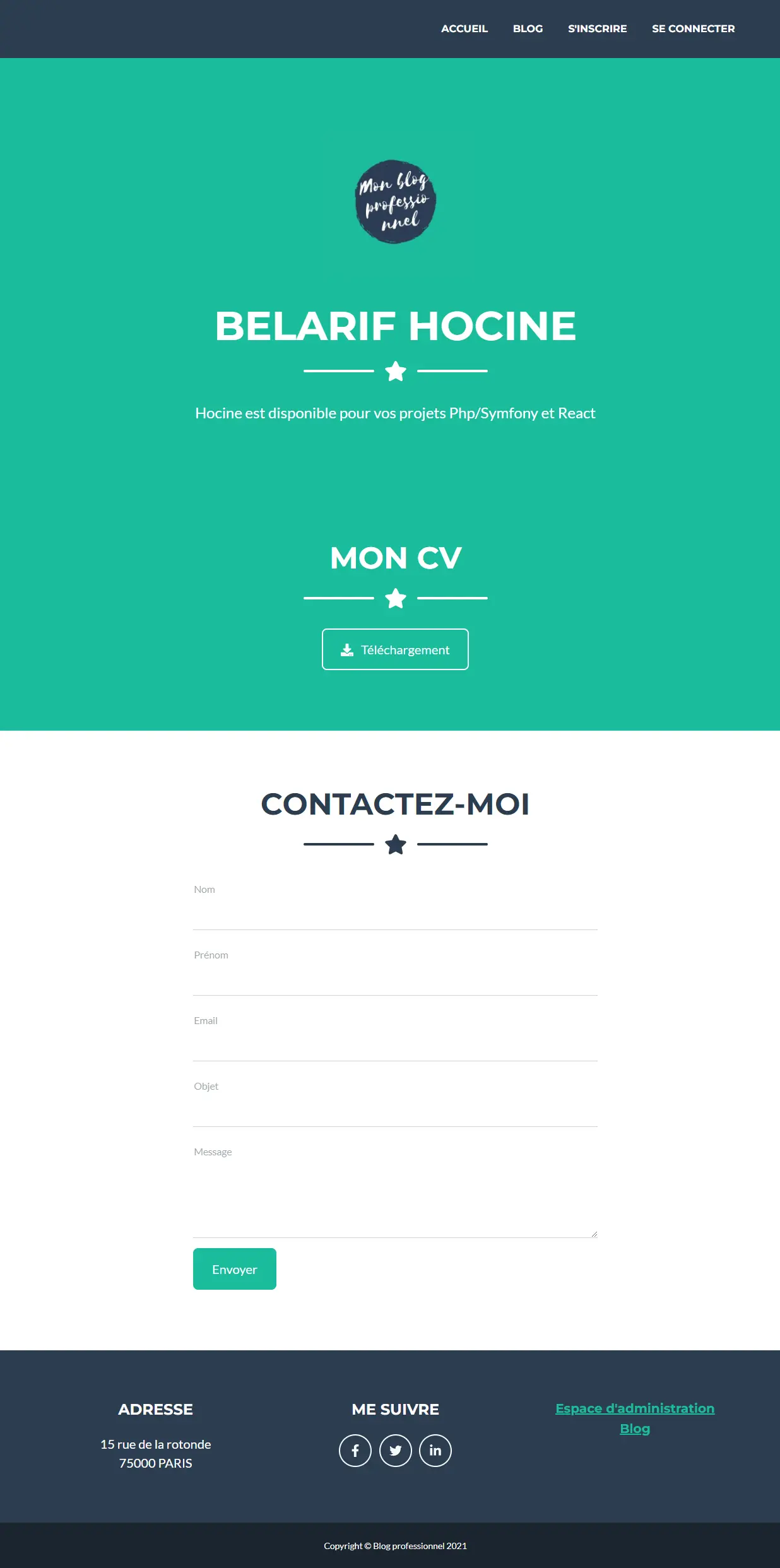 page d'accueil - ordinateur
