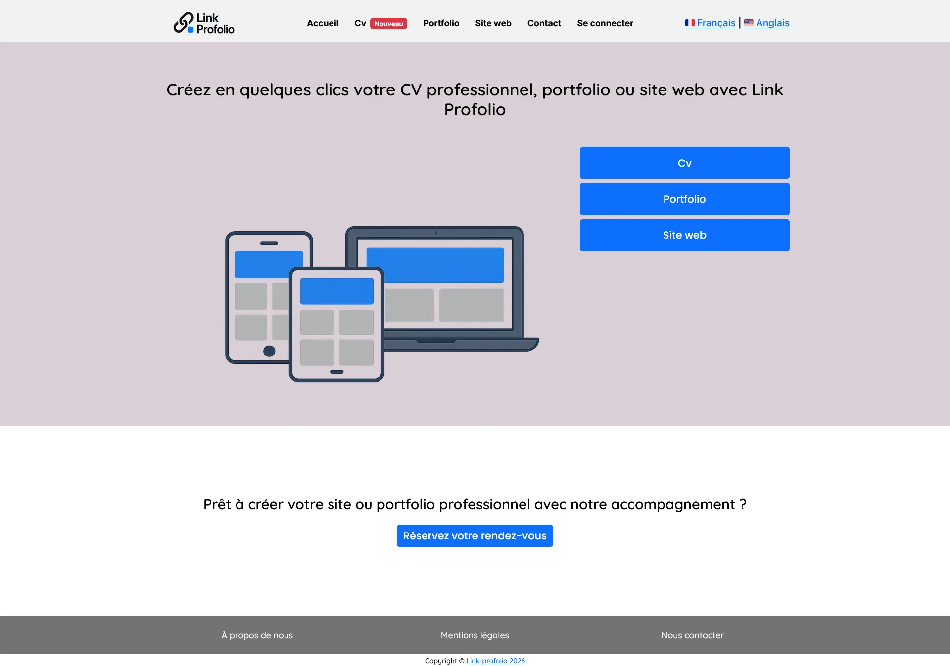page d'accueil ordinateur